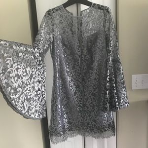 Grey lace dress WHBM